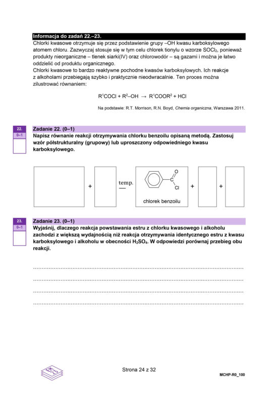 Matura 2024: chemia rozszerzona w formule 2023 - arkusze CKE i sugerowane odpowiedzi