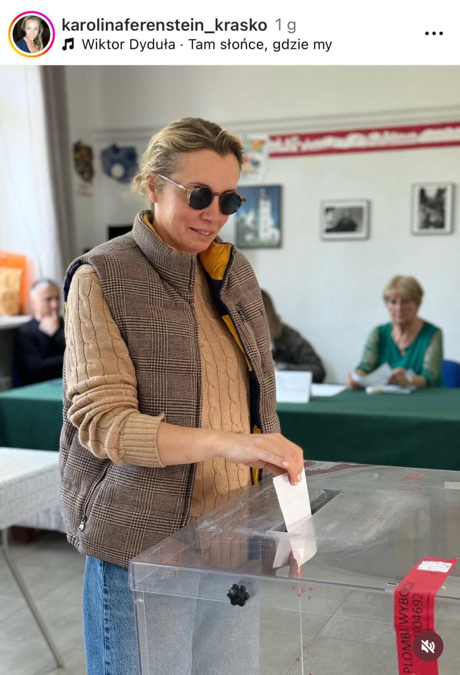 Wybory Prezydenckie 2025: Tak głosują gwiazdy! Karolina Ferenstein-Kraśko