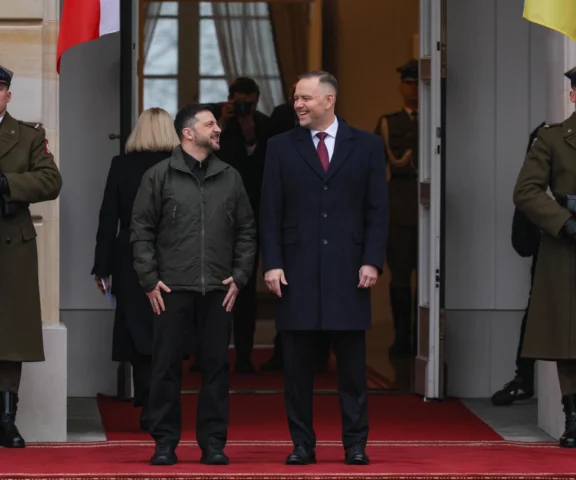 Wołodymyr Zełenski w Warszawie. Spotkanie w Pałacu Prezydenckim