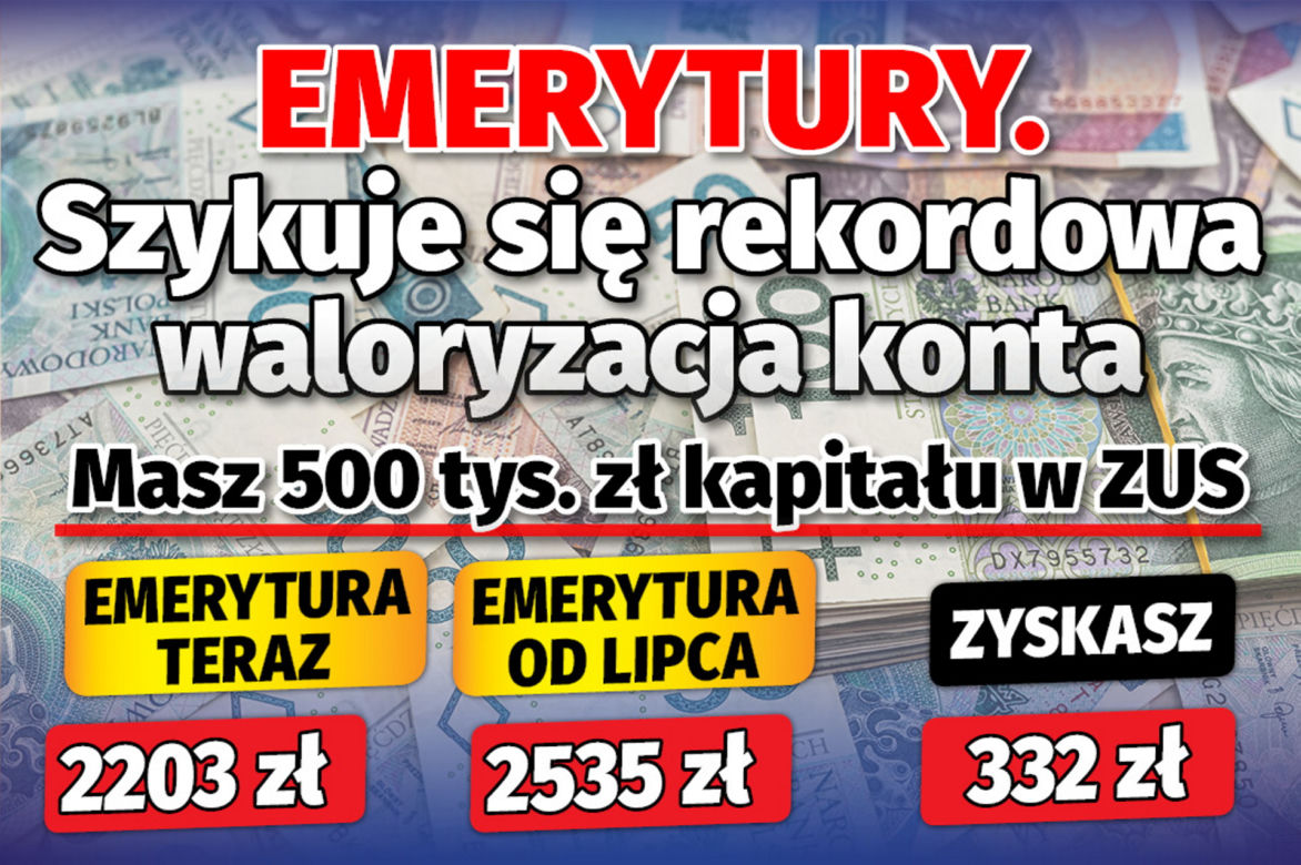 Emerytury. Szykuje się rekordowa waloryzacja konta