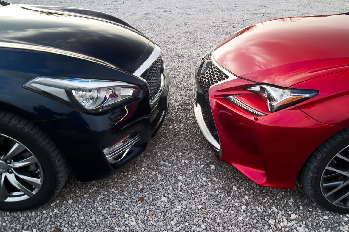 Infiniti Q70h Premium Tech & Lexus RC 300h F Sport