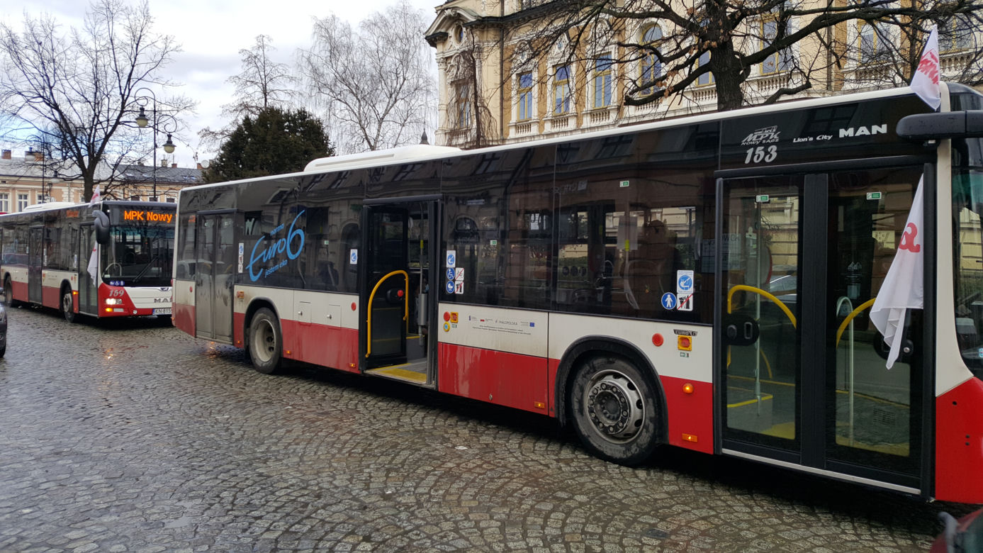 Protest kierowców nowosądeckiego MPK