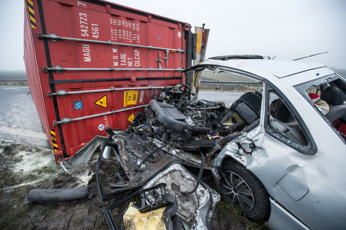 Tragiczny wypadek koło Włocławka na autostradzie A1. 5 osób nie żyje