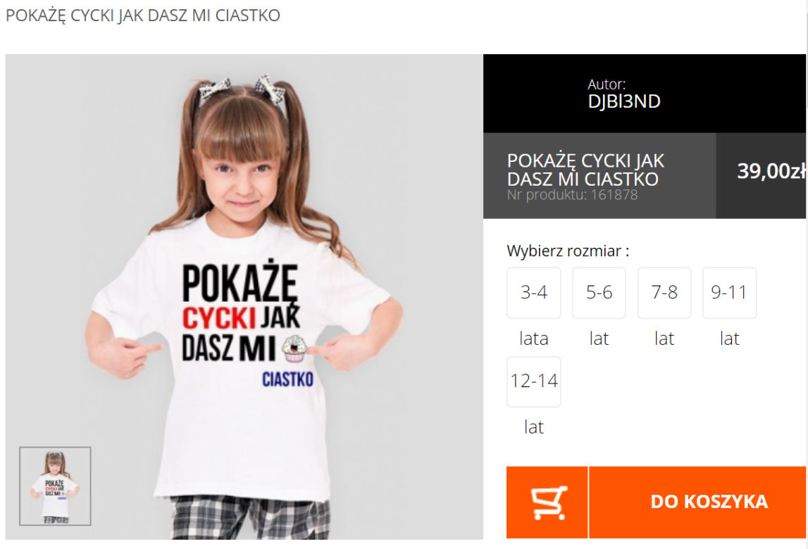 Skandaliczne ubrania dla dzieci