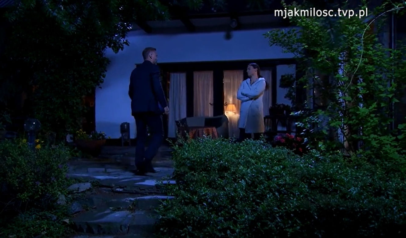 M jak miłość. Magda (Anna Mucha), Andrzej (Krystian Wieczorek)