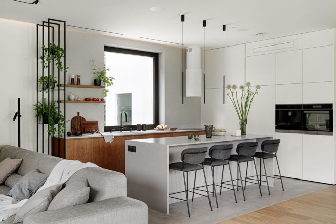 Wnętrza nowoczesnej willi 480 m² z basenem i sauną