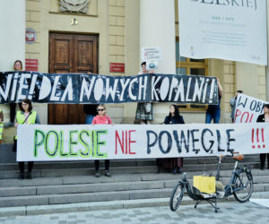 „Nie” dla kopalni na Polesiu. Pikieta w centrum Lublina