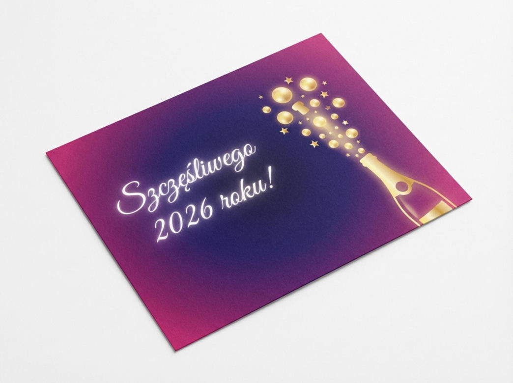 Minimalistyczne kartki noworoczne 2026