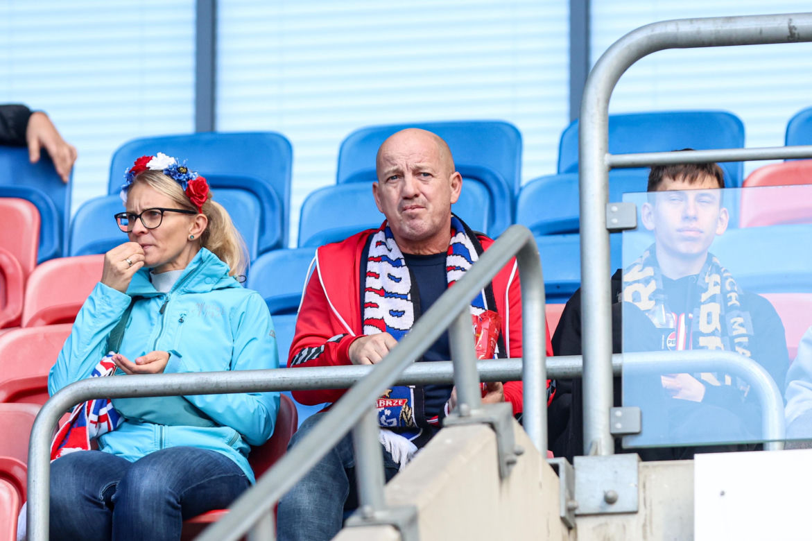 Zdjęcia kibiców i zawodników z derbów Górnego Śląska