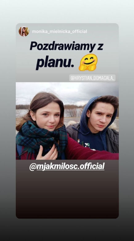 Ślub Uli  i Bartka w "M jak miłość" - kulisy, Mateusz (Krystian Domagała), Lilka (Monika Mielnicka)