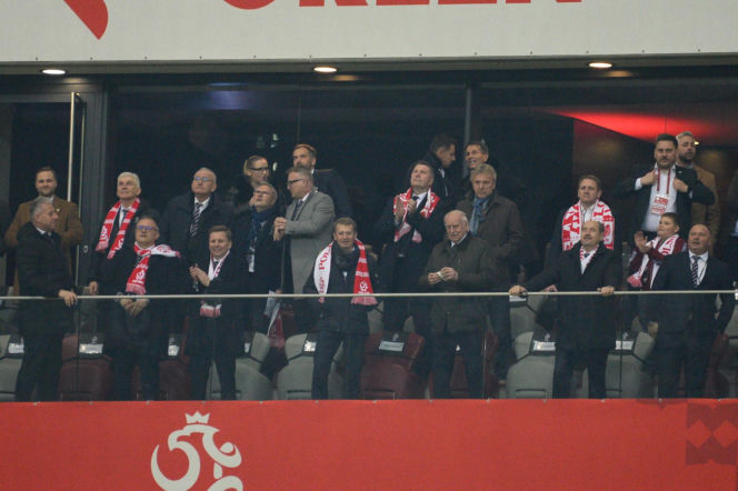 Karol Nawrocki i Przemysław Czarnek na mecze Polska - Albania