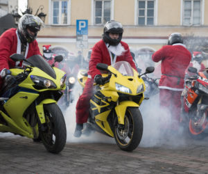 MotoMikołaje 2015 Lublin: Motocykliści z prezentami dla dzieci
