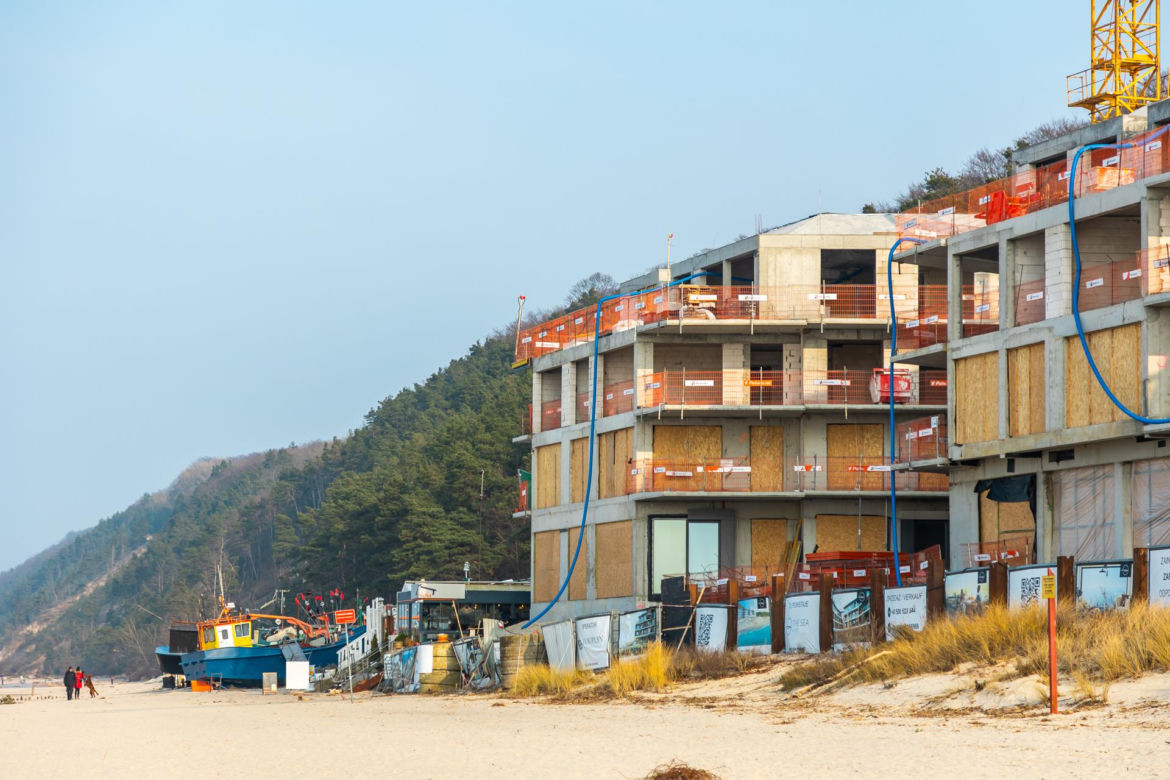 The Sea Resort w Międzyzdrojach podczas budowy