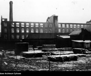 Fabryka Pończoch Cotton Zew H. Zylberberg i Spółka w Łodzi - fabryka po pożarze