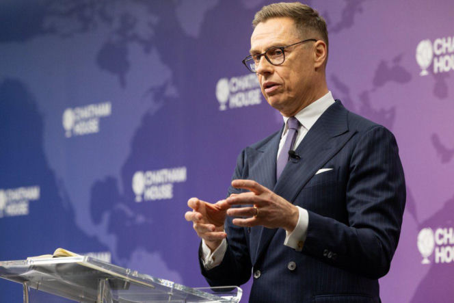 Prezydent Finlandii Alexander Stubb w Chatham House.