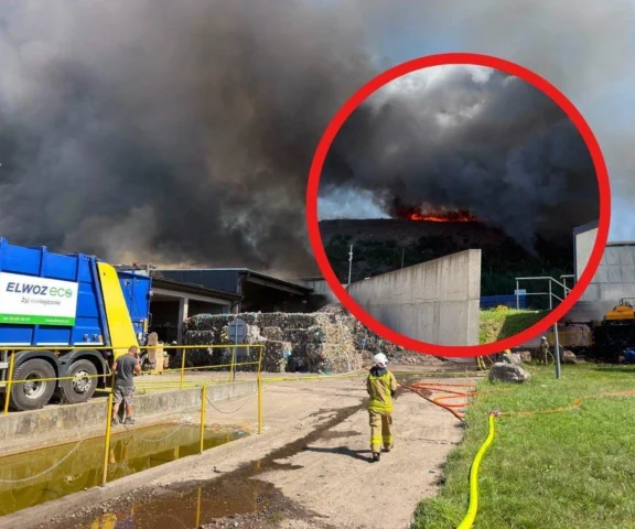 Ogromny pożar wysypiska śmieci w Chlewnicy!