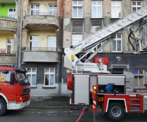 Pożar w kamienicy przy ulicy Kościuszki w Grudziądzu. Paliło się poddasze budynku