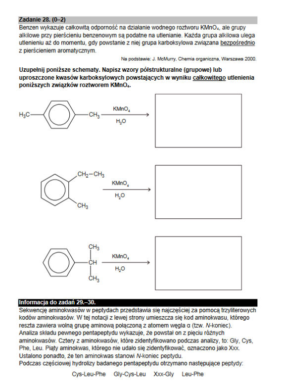 Matura rozszerzona 2022 chemia - arkusz PDF