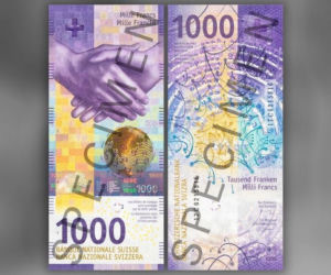 Nowy wzór banknotu o nominale 1000 franków 