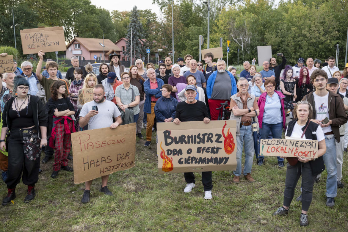 Protest w Piasecznie przeciwko Data Center