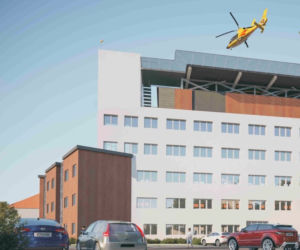 Nowoczesny budynek szpitala przy ul. Arkońskiej w Szczecinie