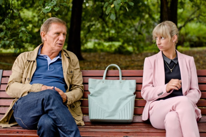 Przepis na życie 5 sezon odcinek 62 (odc. 10). Michał (Jan Englert), Zuza (Magdalena Schejbal)