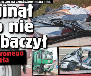 Zginął bo nie zobaczył czerwonego światła