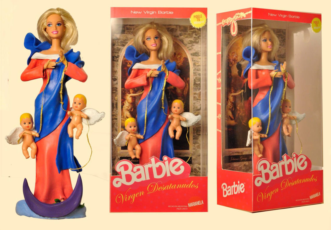 Matka Boska jako Lalka Barbie, Jezus na krzyżu jako Ken