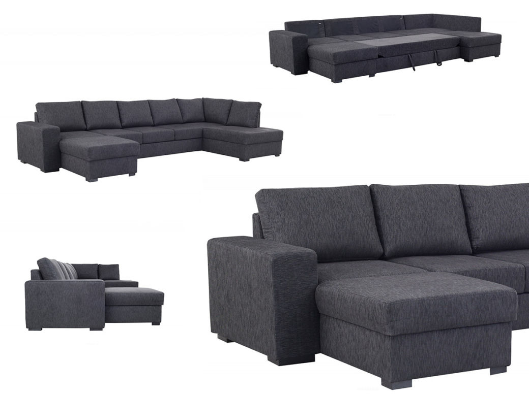 Szara sofa do salonu