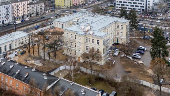 Sinfonia Varsovia w Warszawie podczas budowy