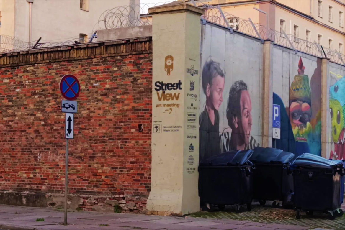Street-art na murach aresztu