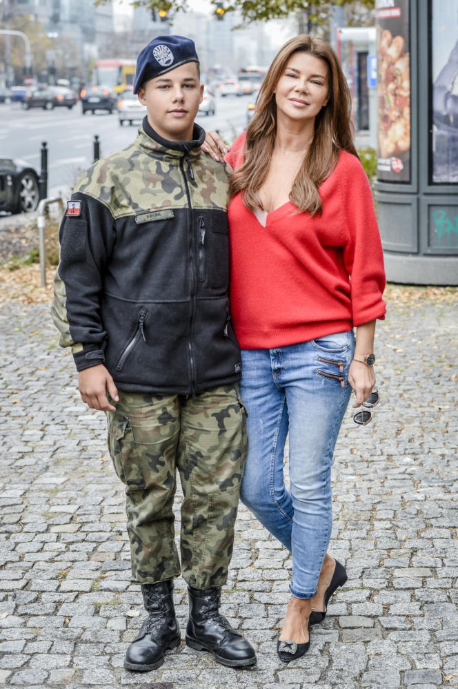 Edyta Górniak z synem Allanem w 2018 roku