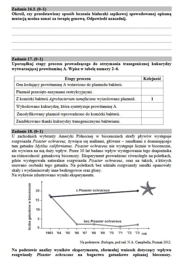 Matura 2017 biologia