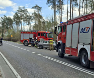 Tragedia na DK 42 Starachowice - Rudnik.  W wypadku zginął motocyklista