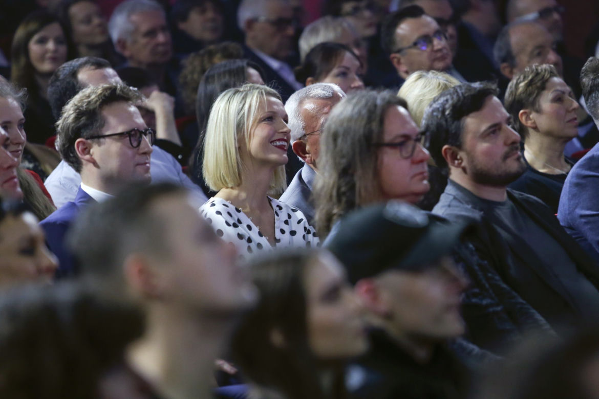 Magda Mołek z mężem podczas gali rozdania Paszportów Polityki
