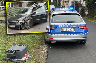 Policja w pościgu z Legionowa do Warszawy. Kierowca rozbił auta, pasażerka w szpitalu