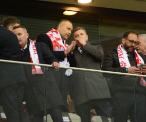 Karol Nawrocki i Przemysław Czarnek na mecze Polska - Albania