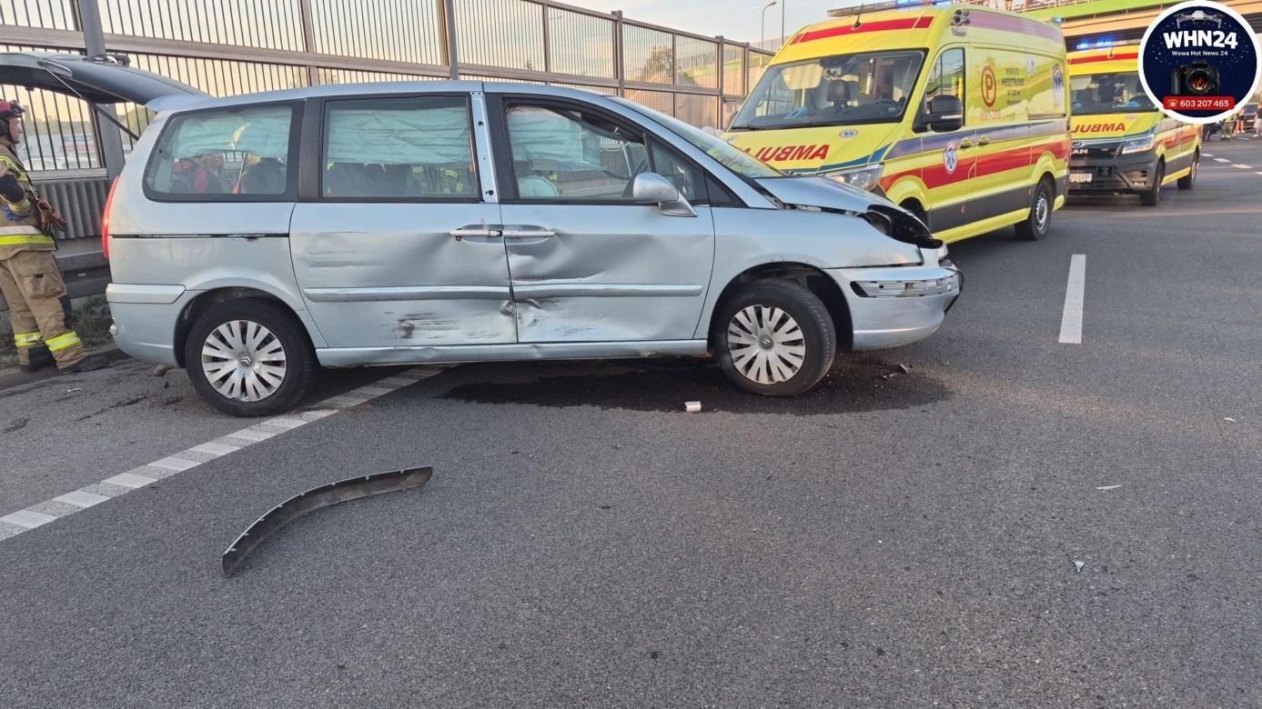 Poważny wypadek na S8. Troje dzieci trafiło do szpitala