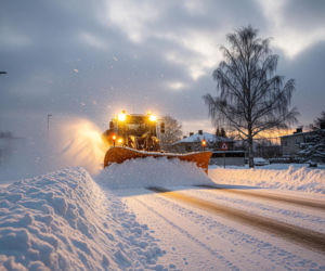 Tragedia podczas walki z zimą! Kierowca pługopiaskarki nie żyje