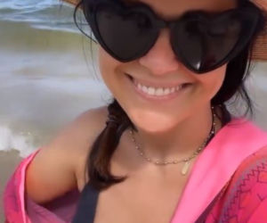 M jak miłość. Katarzyna Cichopek (Kinga) na plaży