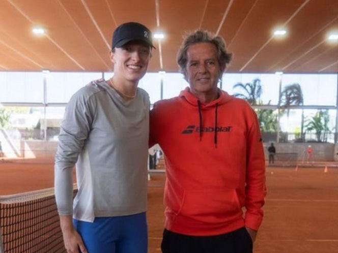 Iga Świątek i Francisco Roig