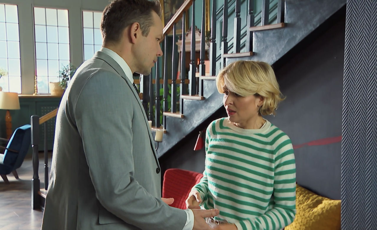 Barwy szczęścia, odcinek 2796: Bożena (Marieta Żukowska), Bruno (Lesław Żurek)