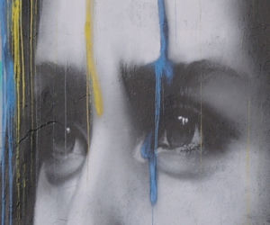 Mural wspierający Ukrainę na krakowskim Zabłociu