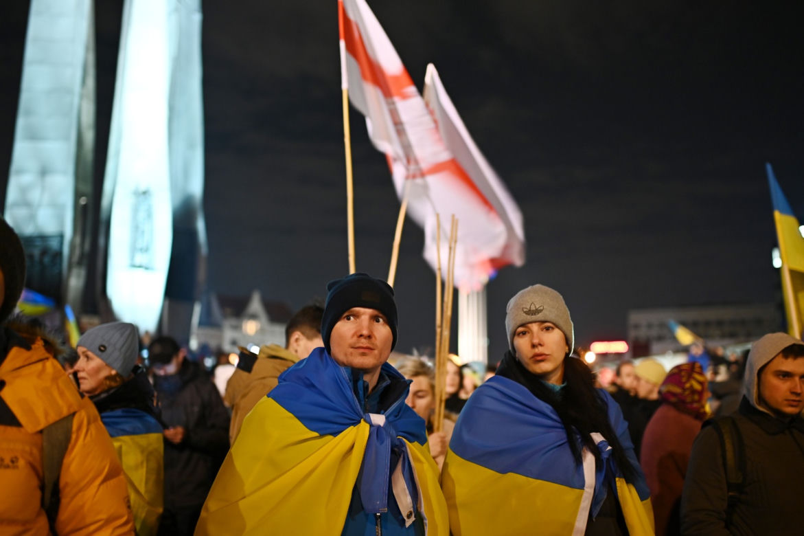 Solidarni z Ukrainą. Wielki wiec w Gdańsku