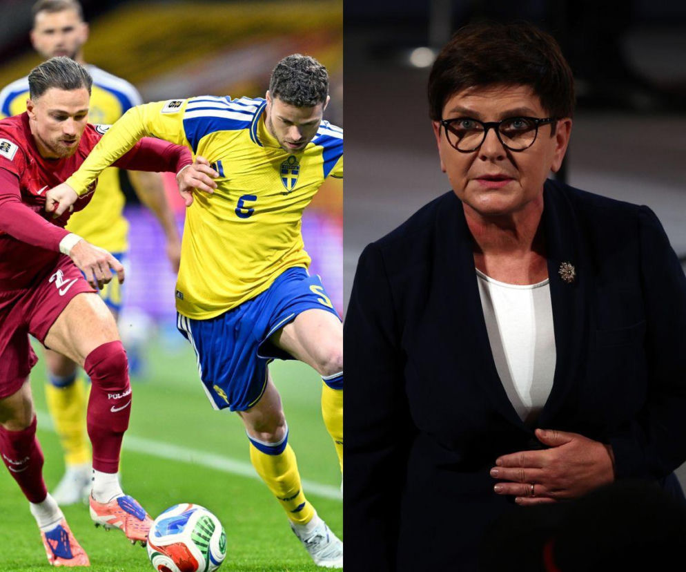 Beata Szydło i mecz Szwecja - Polska
