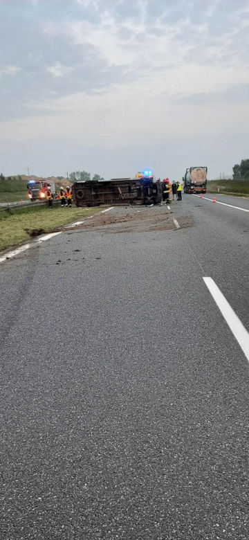 Wypadek na A4 koło Tarnowa - 26.05.2023r.