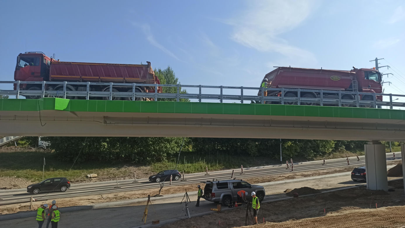 Próby obciążeniowe olsztyńskiej estakady 