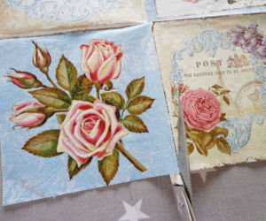 Podkładki pod kubek decoupage na żelazko