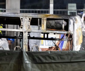 Pożar autobusu w Kerzers w kantonie Fryburg na zachodzie Szwajcarii