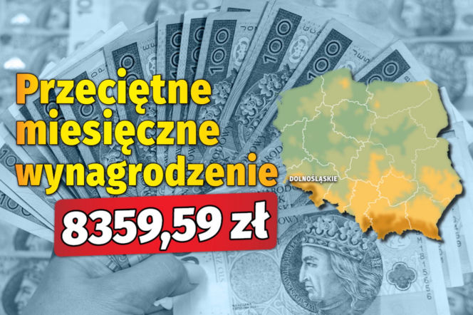 Przeciętne wynagrodzenie  w województwach  w 2024 roku
